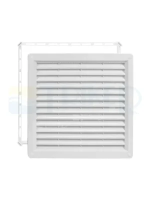 Větrací mřížka VM s rámečkem a síťovinou bílá 200 x 200 mm Odeslání Ihned
