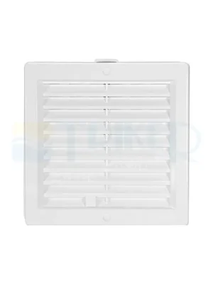 Bestseller Větrací mřížka VMU s rámečkem, uzavíratelná bílá 200 x 200 mm