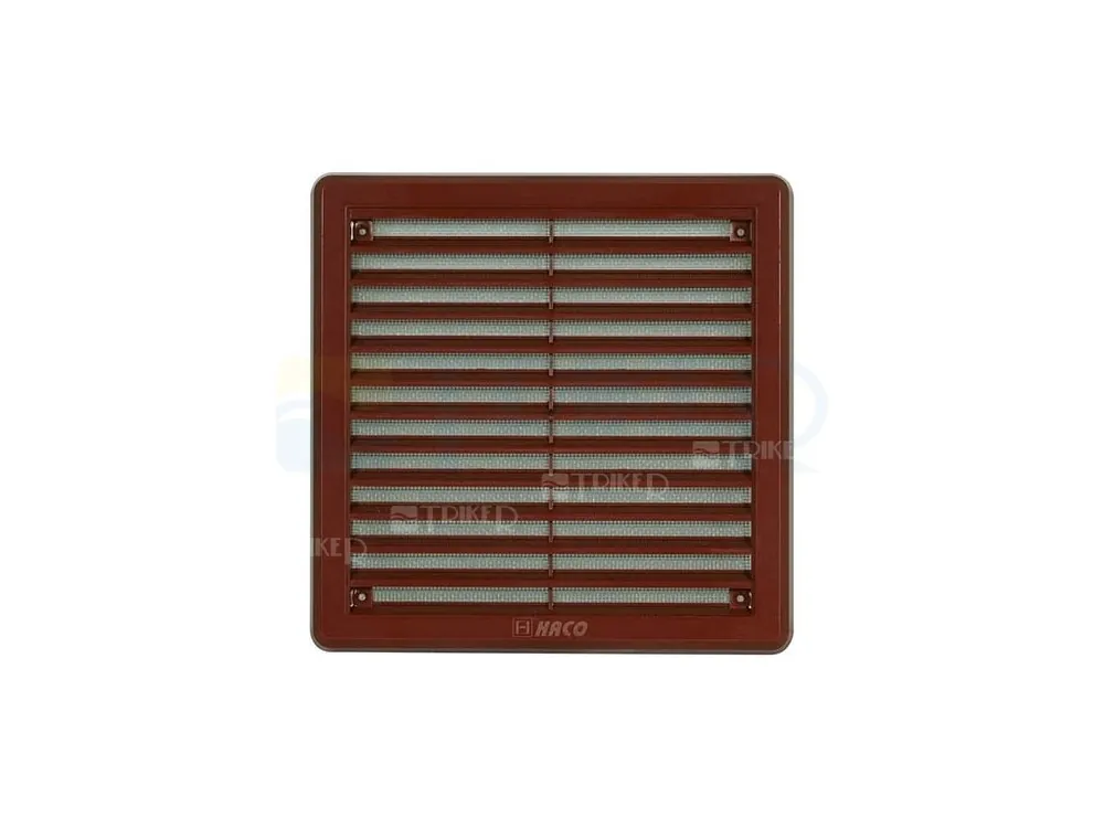 Větrací mřížka VMK se síťovinou - krytka hnědá 150 x 150 mm Levný