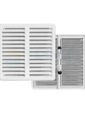 Větrací mřížka VMKS se síťovinou - krytka stavitelná bílá 175 x 175 mm (125-160 mm) Must-Have
