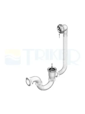 Sifon vanový s řetízkem T-1437C nerezová mřížka, odpad 50 mm, délka přepadu 480 mm Gecertificeerd