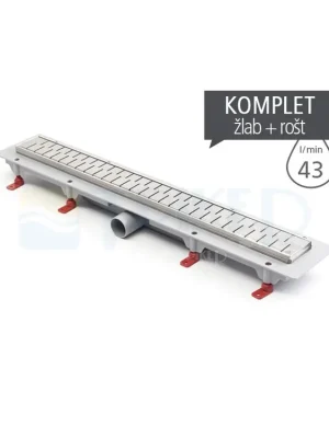 Betaalbaar Žlab podlahový Medium s nerezovým roštem 450 mm, lesk