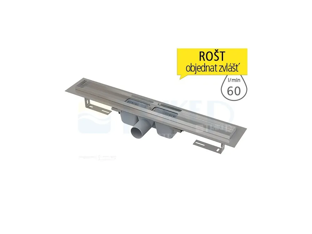 Žlab podlahový APZ1 pro perforovaný rošt 850 mm, boční odtok 50 mm Must-Have