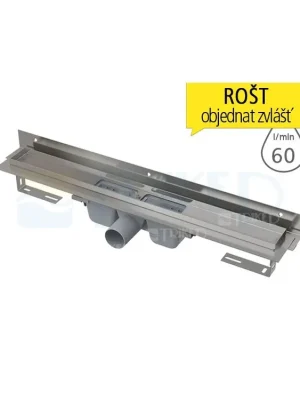 Žlab podlahový APZ4 Flexible pro perforovaný rošt 650 mm, boční odtok 50 mm Zlevněný