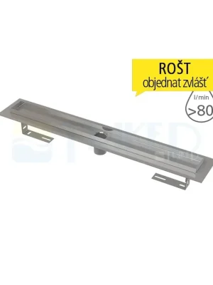 Žlab podlahový APZ2001 pro perforovaný rošt 950 mm, bez zápachové uzávěrky, spodní odtok 50 mm Must-Have