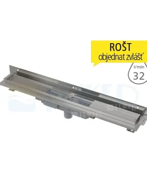 Žlab podlahový APZ1104 Flexible LOW pro perforovaný rošt 1150mm, spodní odtok 40mm Nejlepší Cena