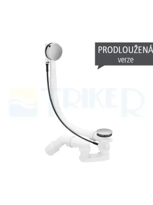 Uitverkoop Sifon vanový s ovládáním SIMPLEX 6168.45 odpadní koleno 40/50mm, délka přepadu 725mm