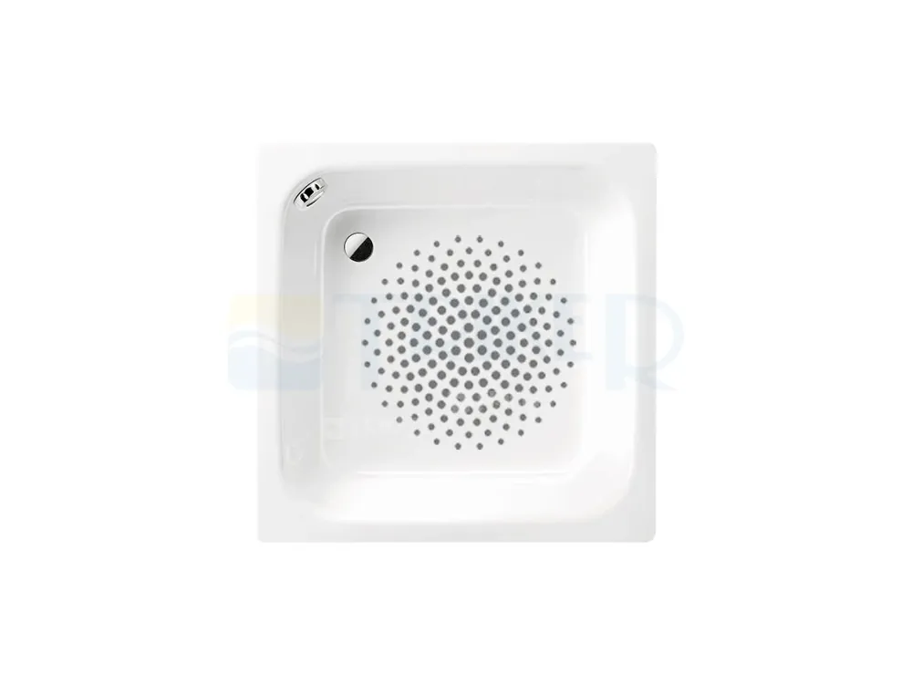 Korting Sanidusch 250 vanička ocelová 90 x 90 x 25 cm 496, bílá + Perl-Effekt + Antislip