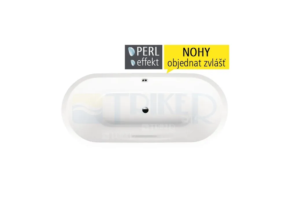 Exclusieve Aanbieding Vaio Duo Oval vana ocelová 180 x 80 cm 951, bílá + Perl-Effekt