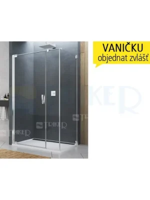 CAT5 boční stěna 900/2000 profil aluchrom, výplň čiré sklo Veilige Betaling