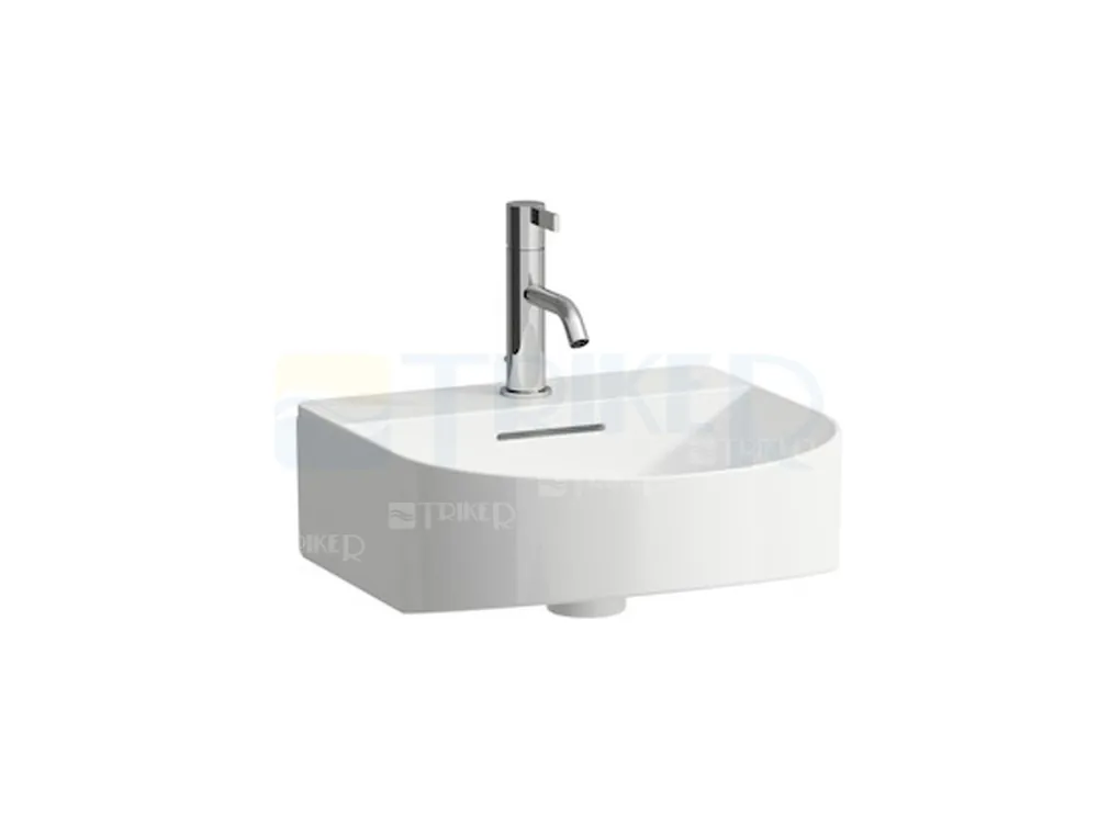 Speciale Aanbieding Sonar umývátko 41 x 42 cm s otvorem pro baterii, s přepadem, broušená spodní hrana, bílé + LCC