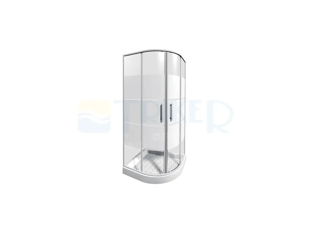 Lyra plus sprchový kout 90 x 90 cm R540 (880-900 mm) profil bílý výplň transparent/PERLA Poslední Šance