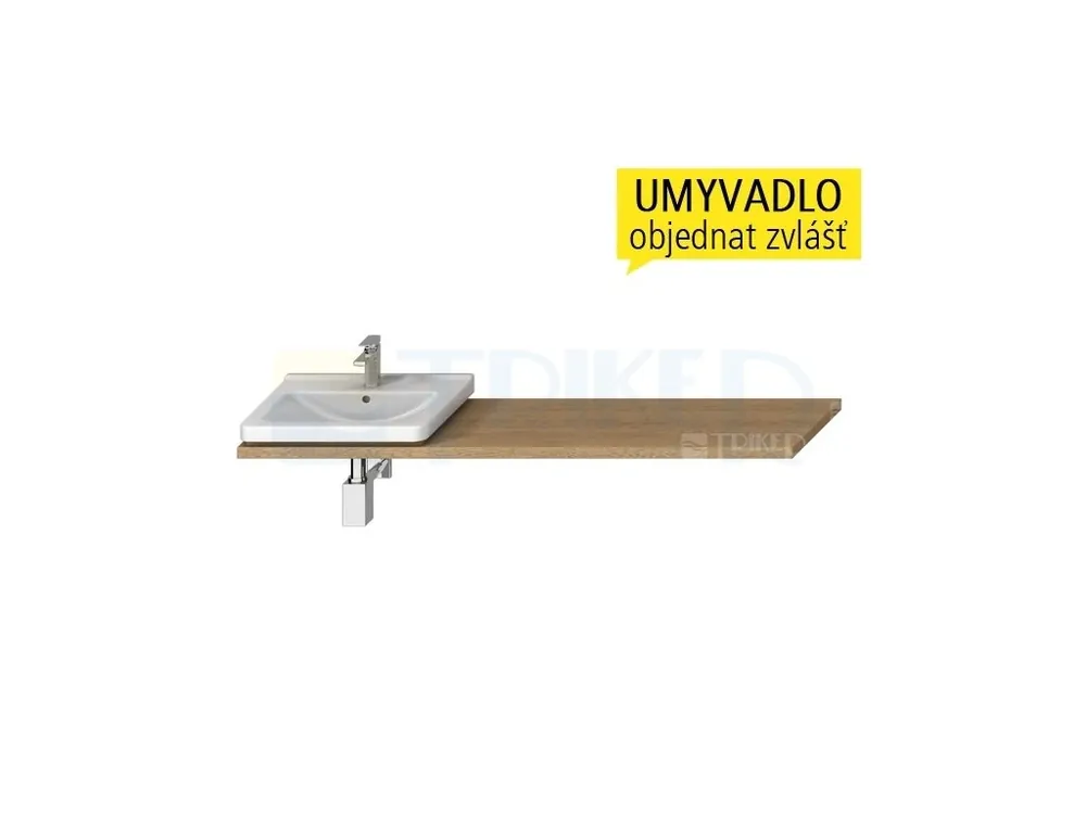 Víkendová Akce Cubito umyvadlová deska s otvorem 65 - 160 cm, dub