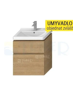 Cubito skříňka se 2 zásuvkami pod umyvadlo 60 x 45 cm, dub Vrácení Zdarma