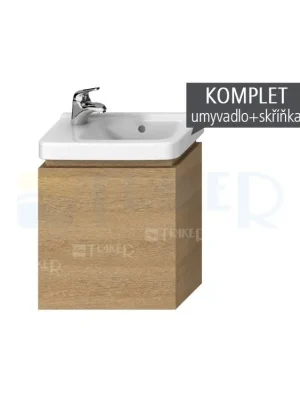 Blesková Nabídka Komplet Cubito skříňka výklopná s umývátkem 45 x 25 cm, otvor vlevo, dub