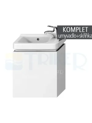 Nakupujte Hned Komplet Cubito skříňka výklopná s umývátkem 45 x 25 cm, otvor vpravo, bílá