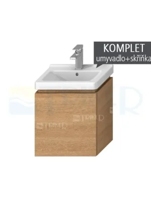 Komplet Cubito skříňka s 1 zásuvkou s umývátkem 45 x 34 cm, dub Rychlé Dodání