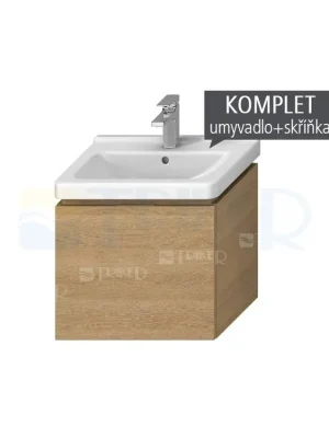 Ověřený Komplet Cubito skříňka s 1 zásuvkou s umyvadlem 55 x 42 cm, dub