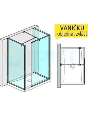 Pure Walk-IN do prostoru 79,5 x 80 x 80 cm, výplň transparent Novinka