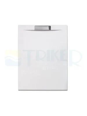 Prestol vanička z litého mramoru 140 x 80 x 3,5 cm s nerezovým krytem, bílá Direct Beschikbaar