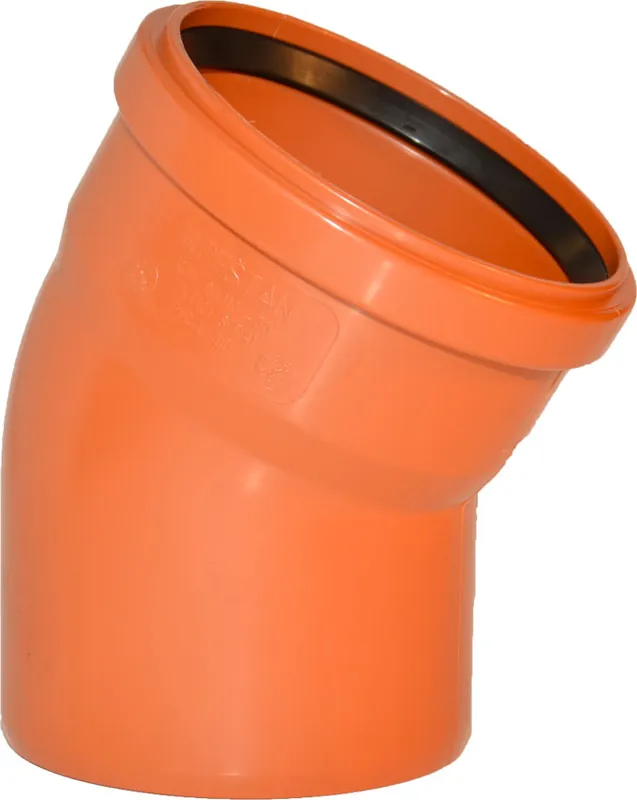 Koleno jednohrdlé KGB 30° 500 mm, PVC, kanalizace Zlevněný