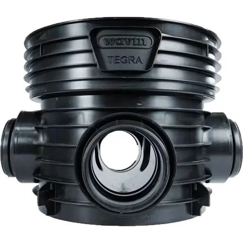 Gratis Retour Šachtové dno sběrné TEGRA 600 LC 600/200, KG, 3 vtoky - 1 výtok, typ X 90°, Wavin RF260010W