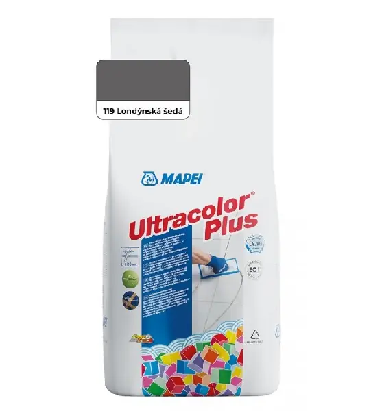 Spárovací hmota ULTRACOLOR PLUS, 119 londýnská šedá, 2 kg, Mapei 6011902AU Alleen Vandaag