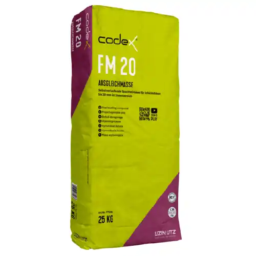 Samonivelační stěrková hmota FM 20, pro vrstvy do 20 mm, 25 kg, CODEX Gecertificeerd