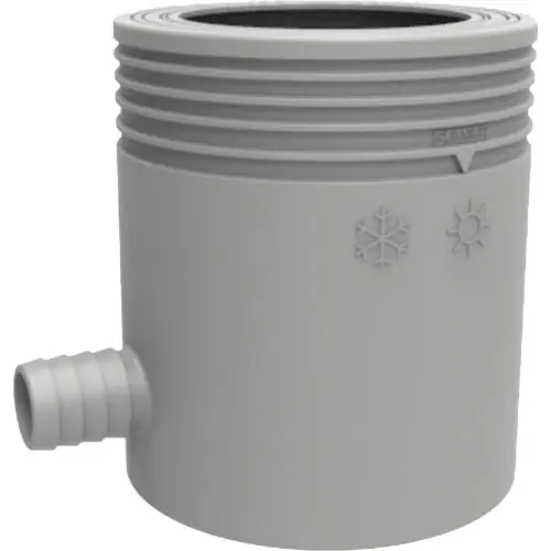 Sběrač dešťové vody okapu DN 53-75 mm, hadicové připojení 25,4 mm, šedá, plast, Marley 074627 Bestseller
