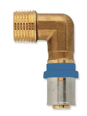 Cenově Výhodný Lisovací koleno 90° Radopress d 26 x 3/4", vnější závit, Pipelife 1533000169