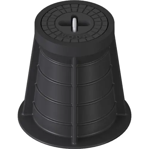 Nieuw Poklop šoupátkový PLASTUS, VODA, víko černé, bitumen, třmen, HECKL