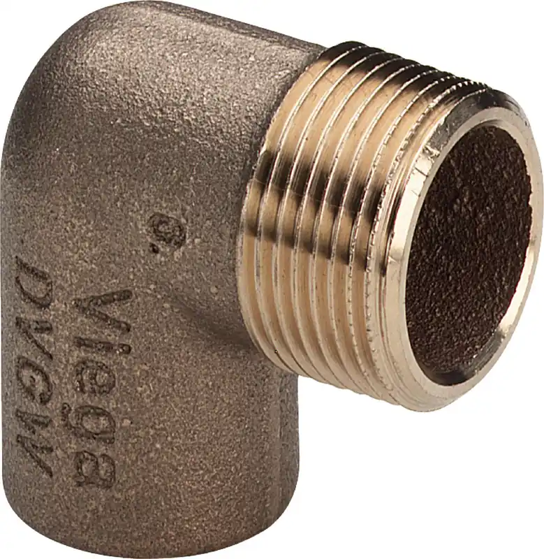 Merkproduct Pájecí koleno 90° CU 4092G d 22 x 1/2", vnější závit, Viega 136307, model 94092G