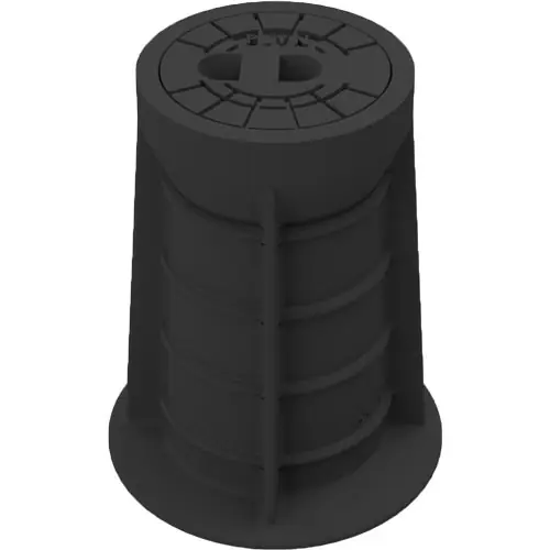 Poklop ventilový PLASTUS, PLYN, víko černé, můstek, HECKL Favoriet