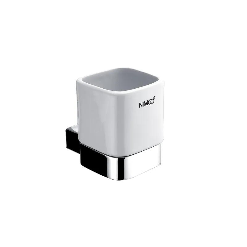 Držák kartáčků a pasty Kibo, keramika/chrom, Nimco, Ki 14058K-26 Flitsaanbieding