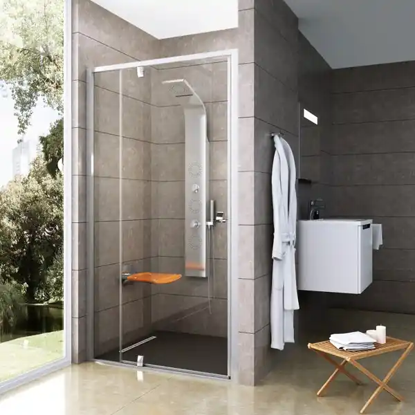 Sprchové dveře Pivot PDOP2 1200 mm, sklo transparent, profil satin, Ravak, 03GG0U00Z1 Veilige Betaling