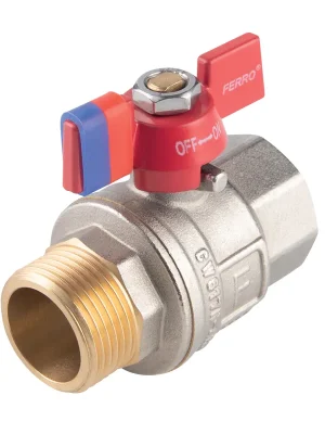 Časově Omezené Kulový kohout MF 3/4", přímý, motýl, voda, Novaservis KFPM21