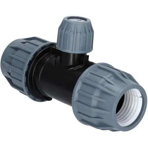 Plastový svěrný redukovaný T-kus PP-S d 63 x 50 x 63 mm Rechtstreeks Van De Fabrikant