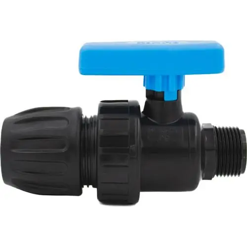 Shop Nu Plastový svěrný kulový kohout PP-S d 20 x 1/2", s vnějším závitem