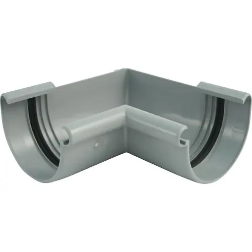 Korting Vnitřní roh žlabu okapu RG 100 mm, šedá, plast, Marley 070971
