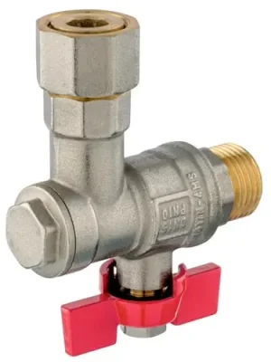 Cenově Výhodný Kulový kohout MF 1/2", rohový s filtrem, motýl, voda, Novaservis KFMF1SGK