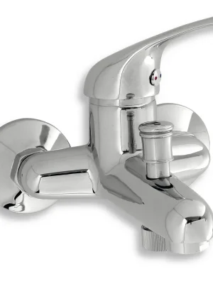 Cenový Hit Vanová baterie Titania Iris 100 mm, chrom, nástěnná, bez příslušenství, Novaservis 92024/1,0
