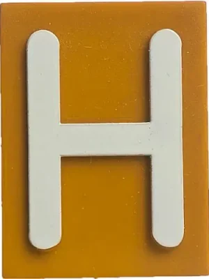 Znak H žlutý HECKL Koopje