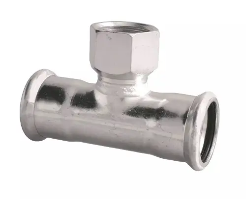 Lisovací T-kus d 42 x 3/4" x 42, vnitřní závit, Ivar IVC42.4234 Populair