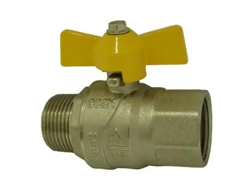 Kohout kulový MF 3/4", přímý, motýl, plyn Finale Uitverkoop
