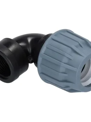 Certifikovaný Plastové svěrné koleno 90° PP-S d 20 x 1/2", s vnitřním závitem