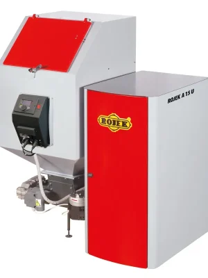 ROJEK A 15 U kotel na pelety/uhlí 14 kW, automatický, levý + regulace ST480 zPID Lage Prijs