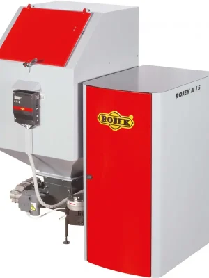 Nieuw ROJEK A 15 kotel na pelety 15 kW, automatický, levý + regulace ST480 zPID
