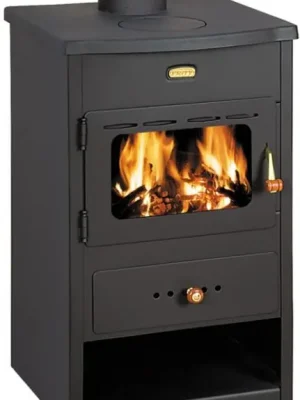 PRITY K1 W8 krbová kamna 13,7kW, s výměníkem, černá Seizoensaanbieding