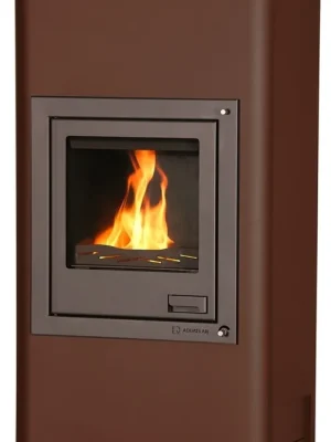 Speciale Aanbieding HS FLAMINGO AQUAFLAM 17 krbová kamna 17kW, s výměníkem, manuální regulace, sametově hnědá