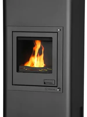 Koop Vandaag HS FLAMINGO AQUAFLAM 17 krbová kamna 17kW, s výměníkem, automatická regulace, černá